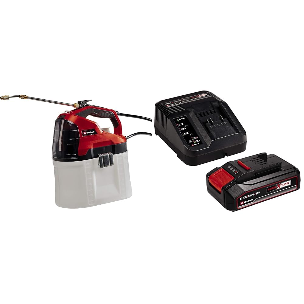 Einhell GE-WS 18/75 Li - Solo, Akülü İlaçlama Pompası ve Einhell 18V 2,5 Ah PXC Starter Kit (Başlangıç Seti)