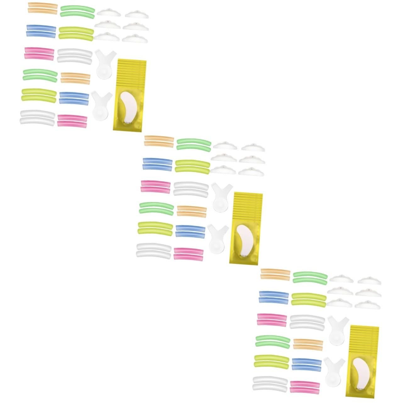 MAGICLULU 3 Set Di Cuscinetti Per Innesto Ciglia Kit Di Guarnizioni Per Permanente Strumento Per Estensione Ciglia Cuscinetto in Silicone Per Donne E Ragazze Facile Da Pulire