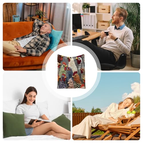 Couverture poulet en flanelle chaude et lavable pour canapé - 5