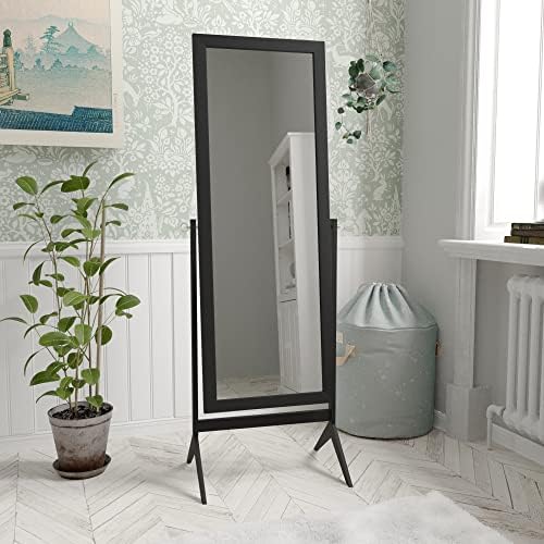 Vida Designs Nishano Rectangular Mirror Full Length Free Standing Wooden Cheval Rotating Bedroom Hallway Dresser White