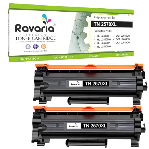 Image of TN-2570XL Toner Cartridge Compatible for Printers HL-L2400D, HL-L2440DW, HL-L2460DN, HL-L2460DW, DCP-L2605DW, DCP-L2640DW, DCP-L2680DW (TN 2570XL Toner Cartridge Pack of 2)