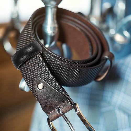 4 Pack Belt Loop Keepers, Leather Loop Keeper Accessories Belts Straps Holder Retainer Band Cowhide for 1.38" (35mm) Wide Men's Belts Buckle to Hold Extra Length Straps in Place Pants, Black, Red4