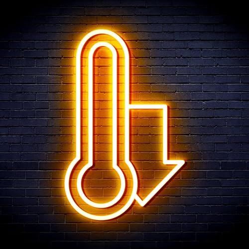 Temperaturabfall-Flex-Silikon-LED-Neonschild, goldfarben, st16s32-fnu0192-e