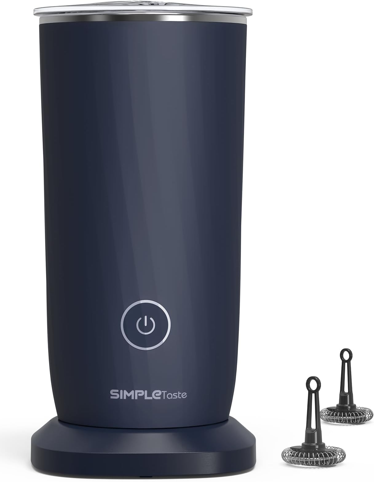 SIMPLETASTE Milk Frother, 4-in-1 Electric Milk Steamer, Automatic Warm and Cold Foam Maker and Milk Warmer for Latte, Cappuccinos, Macchiato