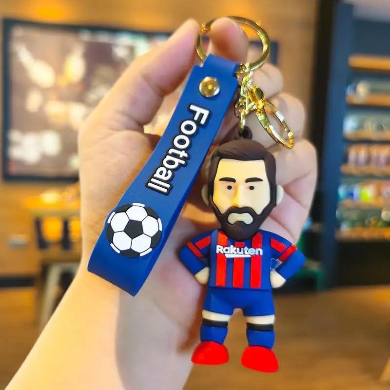 GenericMessi FCB jersey 3D rubbe Keychain | Messi FC Barcelona Keychain | Messi Keychain | Lionel Messi Keychain | Keychain of Messi