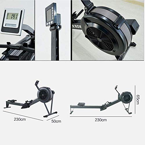 Image of Air Rowing Machine Home Use Foldable Resistance Adjustable Indoor Multi Functional Sports and Fitness Equipment Chain Drive System Super Smooth Slideway