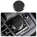KELEIMAI Car Accessories Fit for Mazda CX-30 CX30 2020 2021 2022 2023 2024 Central Console Gear Shift Panel Rotary Switch Cover Trim (Brushed Black Style) 1PCS Stainless Steel
