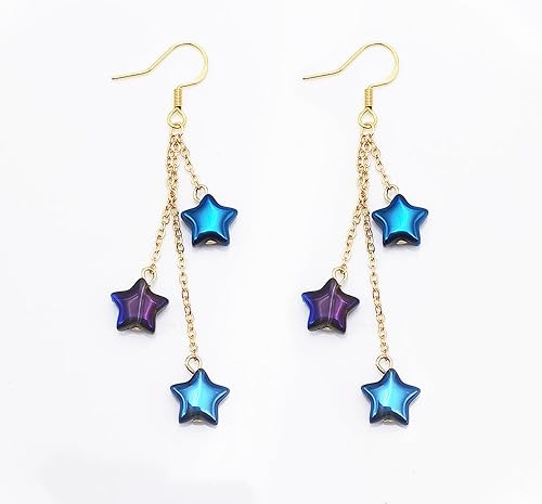 Miniatura 6 de Cuentas de estrella de 0.394 pulgadas, 300 cuentas espaciadoras de cristal galvanizado para hacer joyas, pulseras, collares