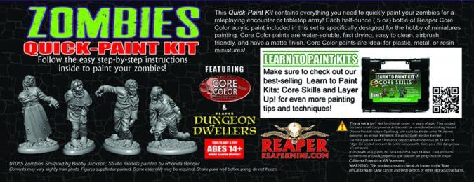 Reaper Learn to Paint: Zombies Quick Paint Set REM 9916