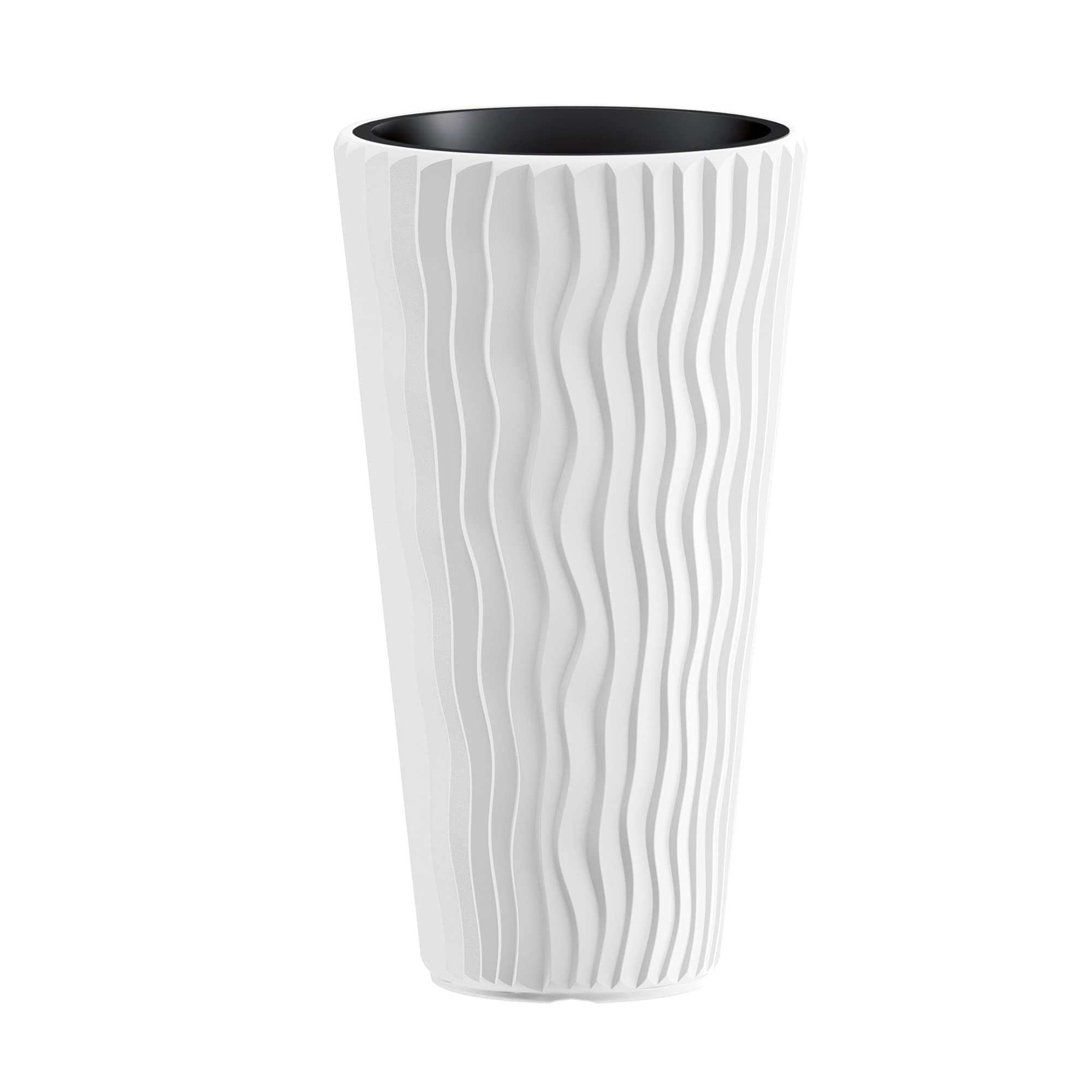 Urbn-Living WhiteSet Of 1Sandy Slim Flower Pot51X29 Cm from B&Q
