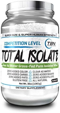 Total Isolate (Clear Whey Protein Isolate – 3 Lbs) – Flavorless.Total Isolate is a GMO Free, Organic and Gluten Free Whey Isolate. Total Isolate is a Pure, Clear as Water, Isolated whey Protein.