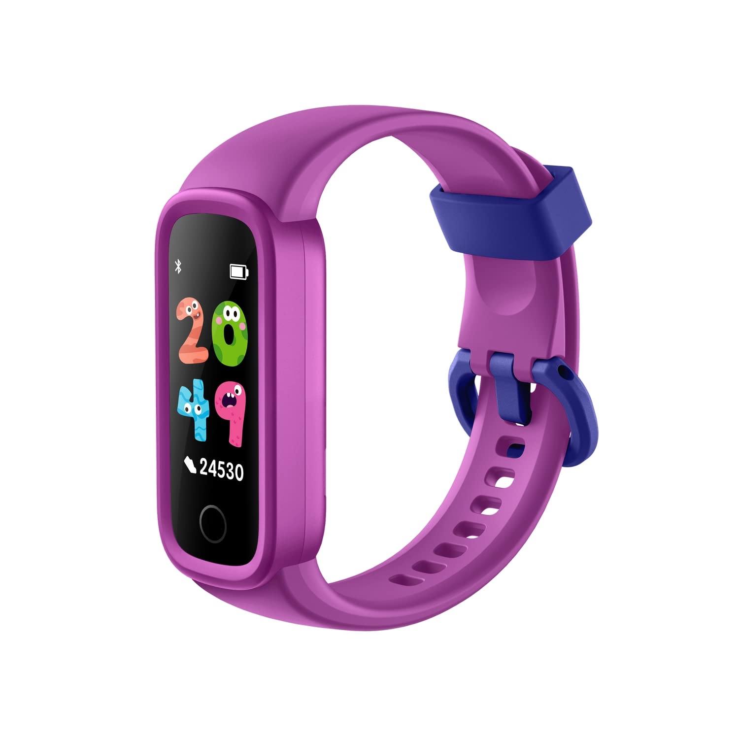 Smartwatch per Bambini SW039C - Colore Viola/Blu - Frequenza Cardiaca, Chiamate Bluetooth, Modalità Sport, Resistenza all'Acqua IP68 - Cinturino in Silicone