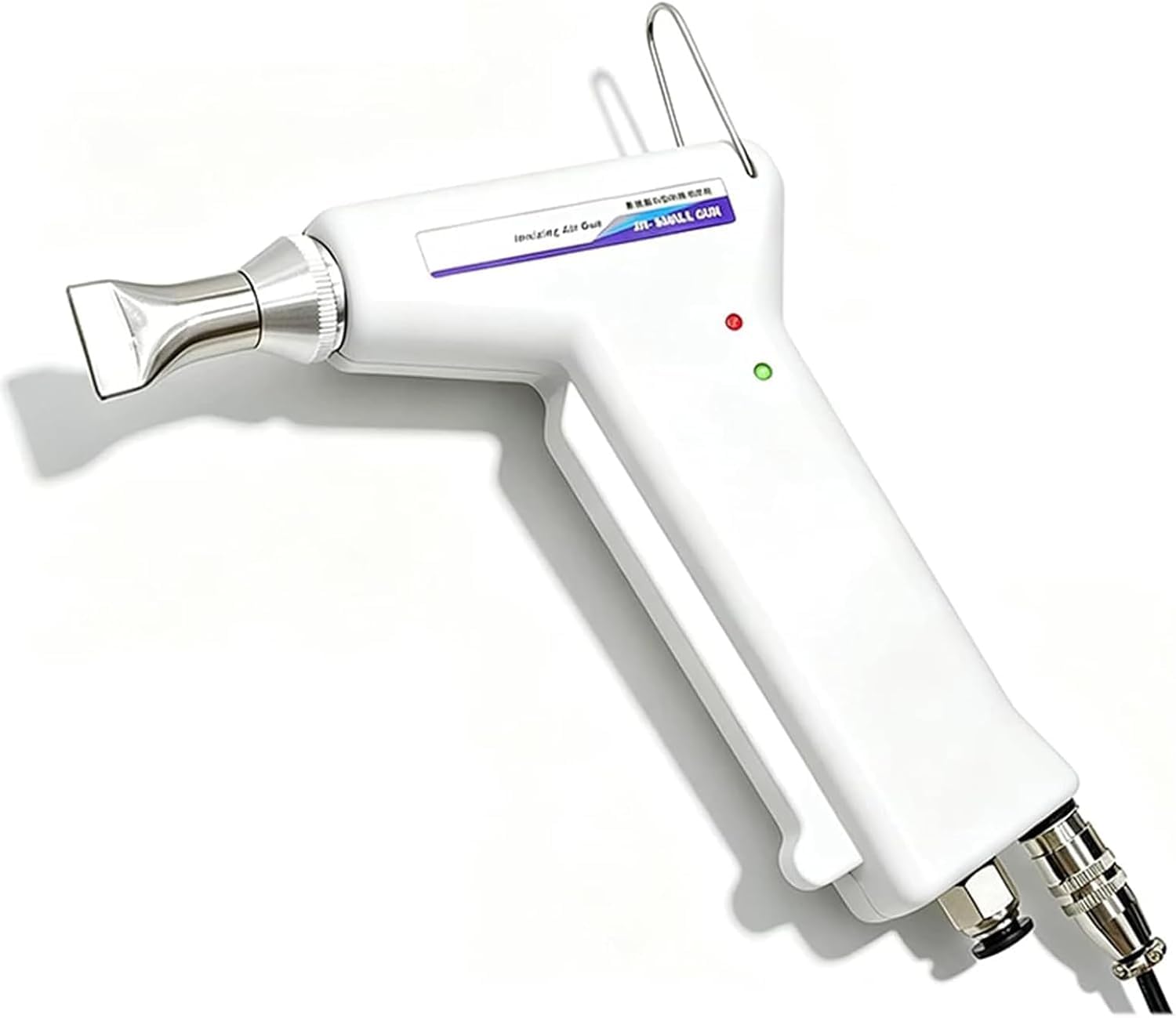 Impulsyjny pistolet na sprężone powietrze, 70 kHz, ręczne urządzenie do rozładowania statycznego, ze zdejmowaną dyszą, wskaźnikiem pracy i funkcją alarmu o zakłóceniach, do stosowania ze sprężarką