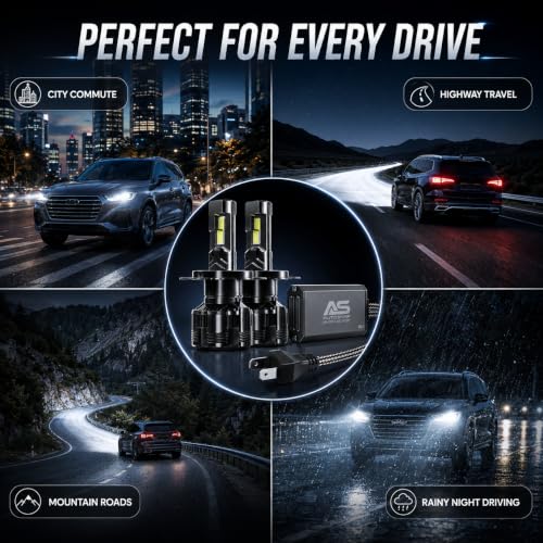 Image of AUTO SNAP Premium 380W Car LED Bulbs Lumen Super Bright LED Headlight Conversion Kit 6500K Cool White with Ballast 2 Year Warranty Set of 2 H4