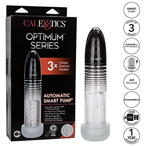 CalExotics-Optimum-Series-Automatic-Smart-Pump--Male-Enhancement-Penis-Pump-with-Silicone-Stroker-Sleeve--Male-Masturbation-Sex-Toys-for-Men--Clear