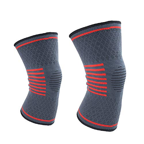 Knee Support Compression Sleeve Knee Pad Knee Brace Arthritis Joint Pain Hold Shape Sports 2 Pack-XL