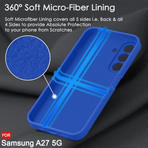 Image of TheGiftKart Genuine Liquid Silicone Back Cover Case for Samsung Galaxy A27 5G | Soft Micro-Fibre Lining Inside | Camera Protection Bump | Shockproof Cover Case for Samsung A27 (Silicone, Light Blue)