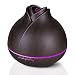 OSORD Aromatherapy Essential Oil Diffuser, 400ml Wood Grain Ultrasonic Cool Mist Aroma Humidifier Diffusers for Essential Oils, Birthday Gifts Dark Brown