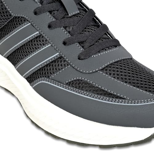 Image of Allen Cooper Training,Road Running,Cricket,Gym,Sports Comfortable Extra Max Cusion with Memory Foam Insole Running Shoes for Men(0624|Black /Grey-Sizes 6,7,8,9,10)