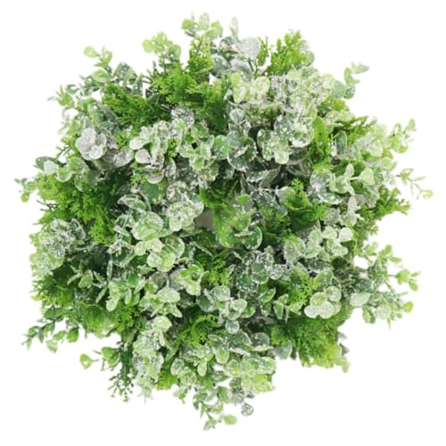 RORPOIR Guirnalda De Hojas De Eucalipto Frente Planta Colgante Falsa Cortina Falso Tallos De Eucalipto Guirnalda De Vid Decoraciones De Puertas Colgando Decoración Verde El Plastico Green