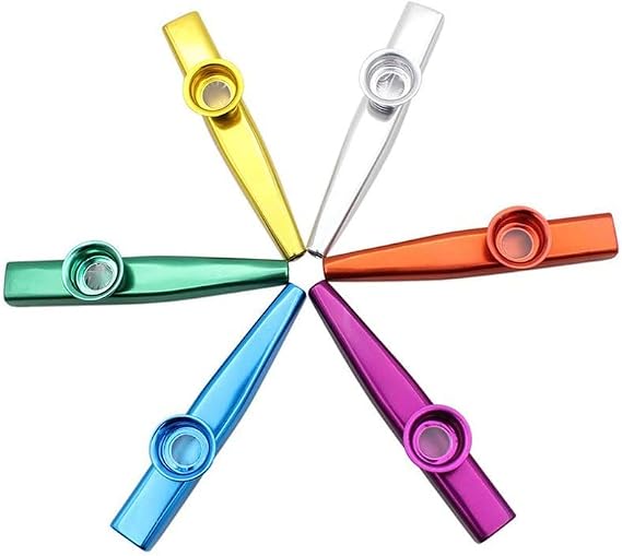 1pc Random Color Metal Musical Instruments Flutes Diaphragm Mouth Musical Instruments Good Companion for Guitar Attractive and professional