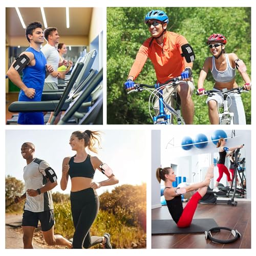 Movoyee Phone Holder For Running Armband Cell Phone Holder Iphone 15 14 13 12 11 Pro Max Xs Xr X 8 7 Plus Galaxy Ultra S24 Note 10 Carrier Bag,Gym Workout Exercise Sports Arm Bands Sleeve Pouch Black thumb #1