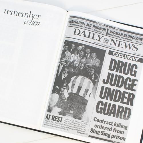 Signature gifts - Personalised Birthday Newspaper Headlines of Your Day - USA Tabloid Custom Newspaper Book WP/NYDN/ST/LAT - Memory Book Gift (NYDN)