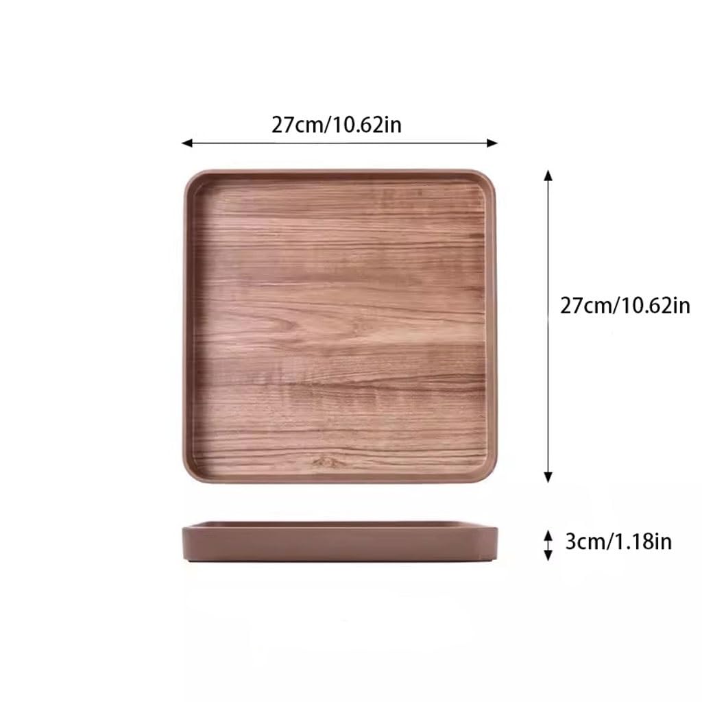 Vassoio da Portata Multifunzionale Il vassoio con venature in finto legno è adatto for vassoi for snack for il tè pomeridiano in famiglia e può essere utilizzato anche for vassoi for pasti di servizio