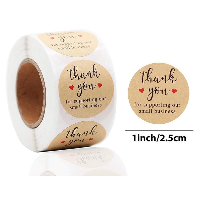 Image of Alokik Enterprise 2000 Pcs Thank You for Supporting My Small Business Watercolor Stickers,Round Thank You Adhesive Sticker for Wedding Supplies Packing Sticker Gift Wrap (4 x Decorative Sticker Roll)
