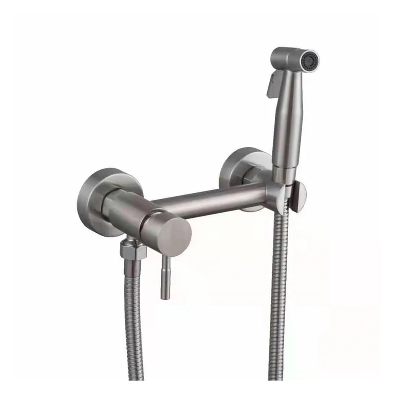 Mitigeur eau chaude et froide en inox 304 pour baignoire avec pistolet de pulvérisation brossé