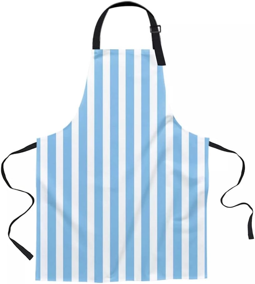 White Stripes Aprons for Women Men Kid Cooking Baking Apron Kitchen Utility Equipment Accessories