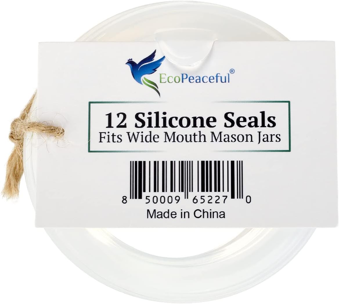 Stackable Lids for Mason Jar Wide Mouth (12, Wide Mouth (seals only))