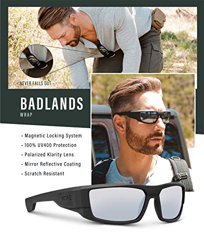 Kore Men's MAGNETIC Sunglasses | Polarized "Badlands" Wrap model4