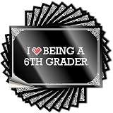 Funny Sticker Laptop Bookish I Love Being A 6th Grader for Christmas - Sweet Easy Peel Removable(6X9CM)