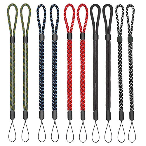 10 Pack 11 inches Adjustable Wrist Strap Hand Lanyard, Hand Strap with Movable Button