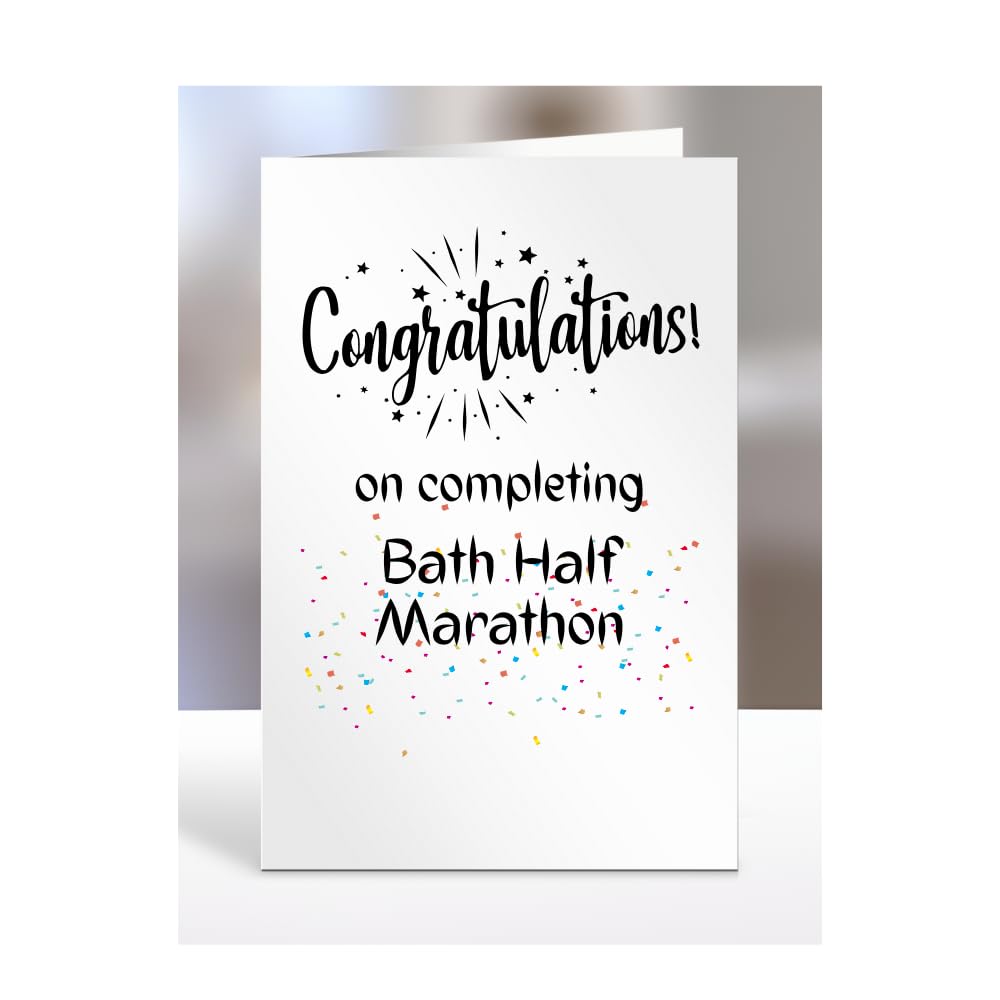 Congratulations on completing Bath Half Marathon card, gifts for men, women, friend, son, daughter, brother, sister, colleague, presents for christmas, A5-245_3
