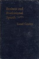 Business and professional speech B0007DSF2K Book Cover