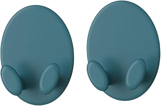 2Pcs Wall-Mounted Racket Holders for Badminton and Tennis Storage Solutions, Blue