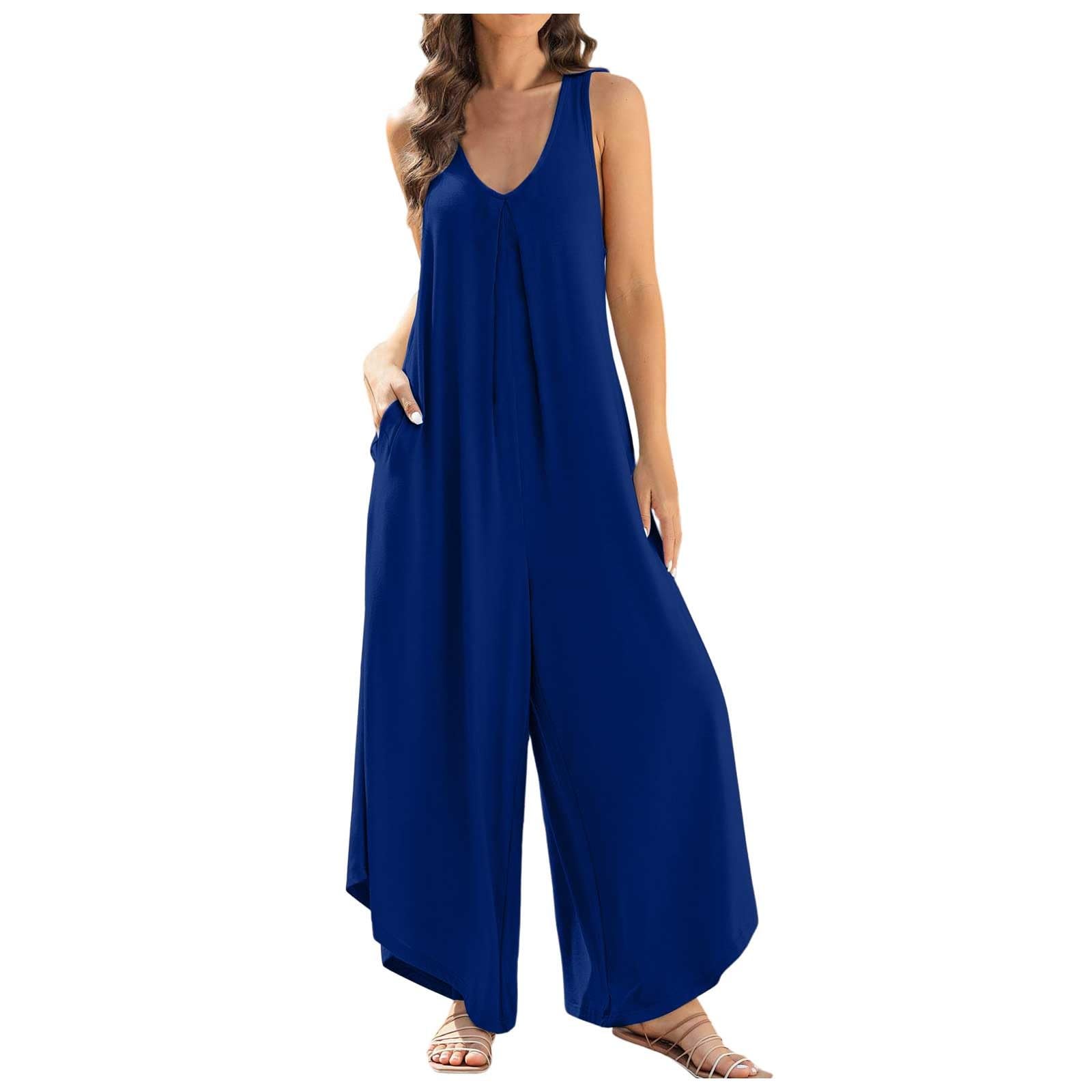 Generic Mallas Moldeadoras Mujer ancha y bolsillo holgado informal con tirantes a la moda para mujer Camiseta