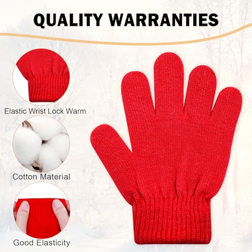 ONESING 16 Pairs Knitted Winter Gloves Children Gloves Bulk Kids Gloves for Boys Girls - Keep Little Hands Warm and Trendy2