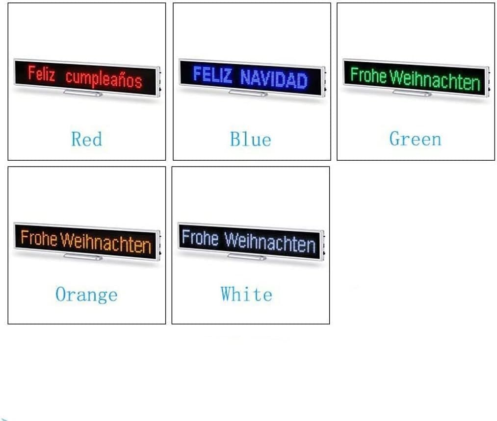Znak LED Pulpit Przewijany ekran informacyjny Tablica informacyjna Przewijany znak LED Programowalna dioda LED (Color : Rosso)