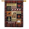 Breeze Decor H100070 BO Primitive Collage Love Hope Inspirational Sweet Home Decorative Vertical House Flag 28x 40 Multi Color