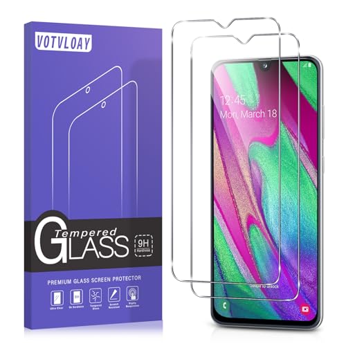 Votvloay 2 Piezas Protector Pantalla para Samsung Galaxy A40 5.9',Cristal Templado, Dureza 9H, Ultra Transparente, Anti Arañazos, Sin Burbujas,Ultra Resistente,para Samsung A40, Clear