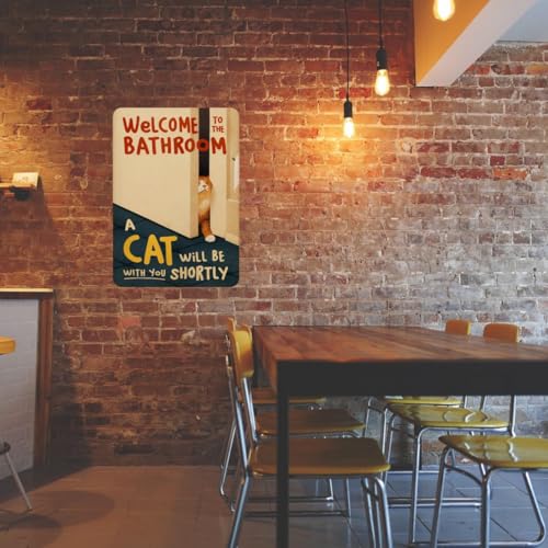 Image of Zesta Bathroom Decor Items Washroom Decor Tin Sign | Aesthetic Posters Wall Poster for Bedroom | Magnetic Cafe Decoration Items /Restaurant Decorations Items | Quirky Home Decor Bar Accent (Bathroom)