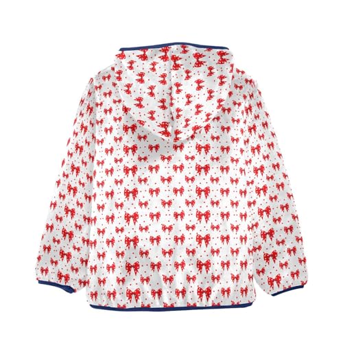 Red Bow Boys Fleece Coat,Children's Zip-Up Hoodie Jacket,Baby Warm Fashion Outerwear 3-10T,A1133812