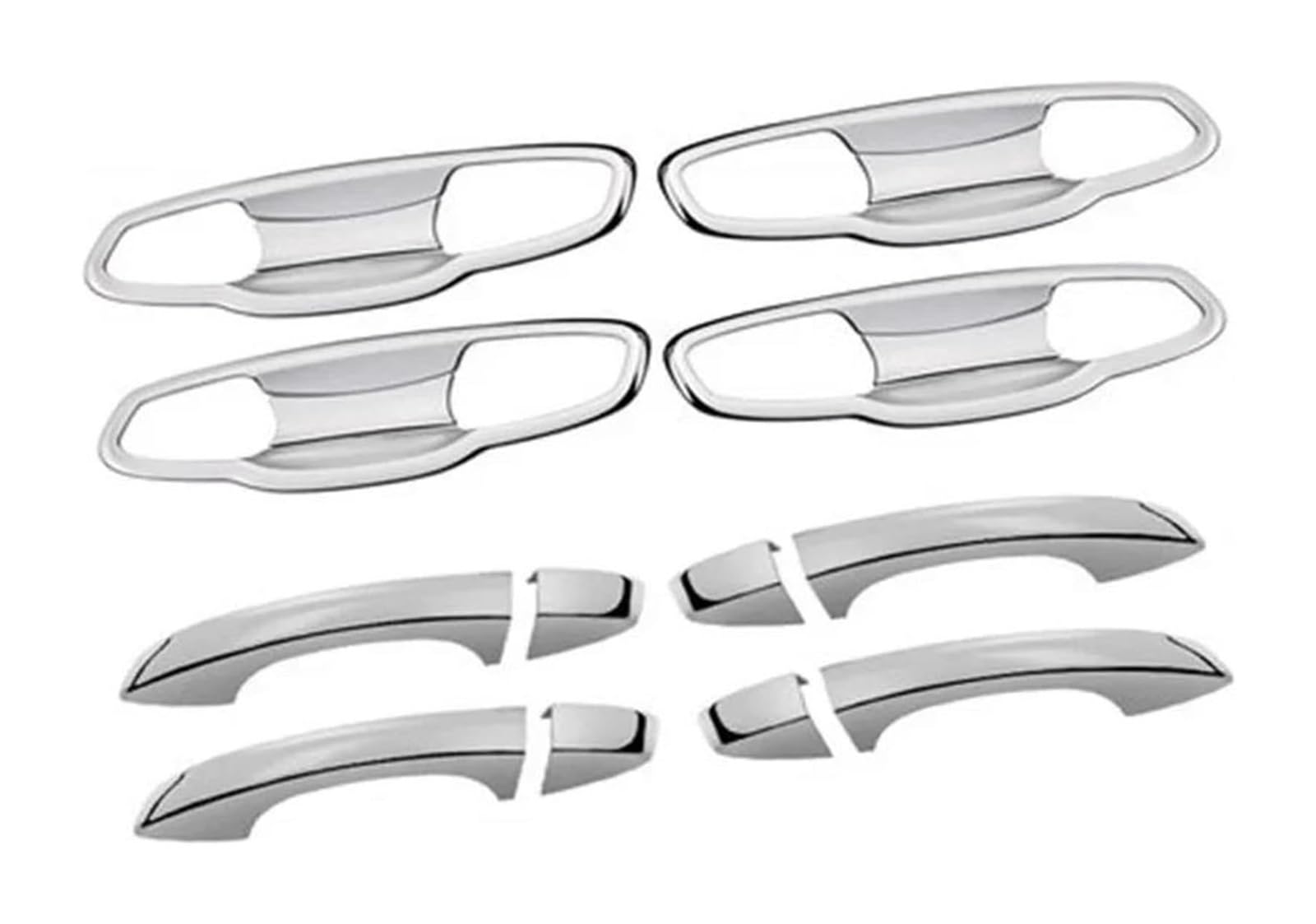 Hckclmbmzw Silver D For Golf 7 Mk7 2013-2019 Protective Cover Door Handle Outer Bowls Trim Car Assecories Styling Stickers Door Handle Cover(Silver D)