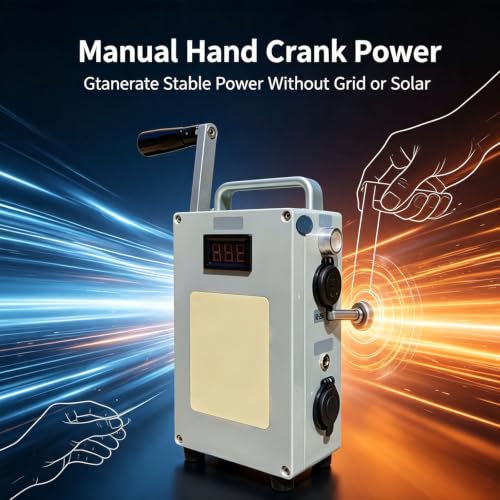 Cargador de emergencia manual al aire libre 30W con manija plegable miniatura 4