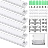 【Amplia Aplicación】 Ancho Interior para Acomodar Todo Tipo de Tiras de Luces LED de 1 a 12mm, Como Compartimentos para Muebles, Vitrinas, Debajo del Gabinete, Ventanas, Marcos de Puertas, Barras, etc., Adecuado para Una Variedad de Tipos de Tiras de Luces LED