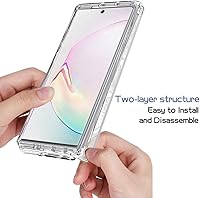 Vista 4 de Funda para Samsung Galaxy Note 10, Samsung Note 10 SM-N970U con protector de pantalla de vidrio templado, funda protectora de cuerpo completo
