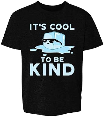 Its Cool to Be Kind Cute Choose Kindness Kids T-Shirt Black M